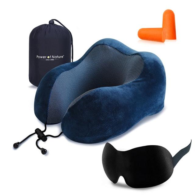 Power of Nature Memory Foam Travel Pillow Set