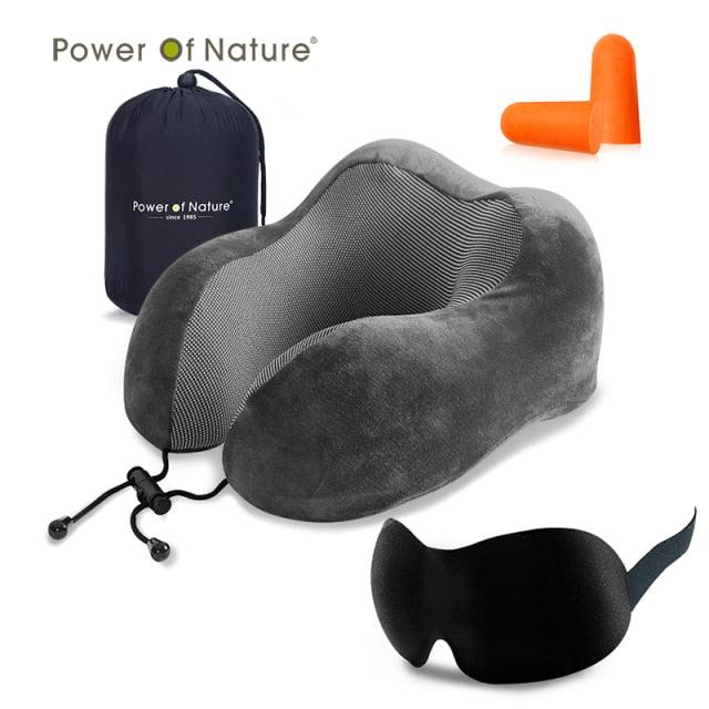Power of Nature Memory Foam Travel Pillow Set