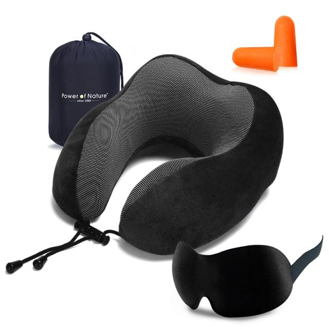 Power of Nature Memory Foam Travel Pillow Set